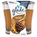 Glade Brown Cashmere Woods Scent Jar Air Freshener Candle 3-1/16 in. H X 3-1/4 in. D 76953